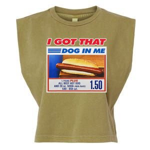 I Got That Dog In Me Funny Hotdog Meme Garment-Dyed Women's Muscle Tee