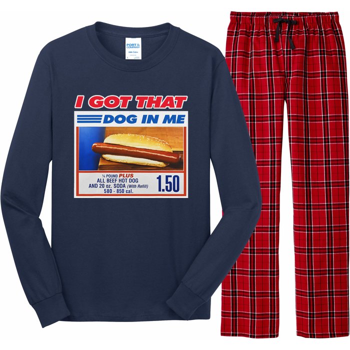 I Got That Dog In Me Funny Hotdog Meme Long Sleeve Pajama Set