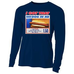 I Got That Dog In Me Funny Hotdog Meme Cooling Performance Long Sleeve Crew