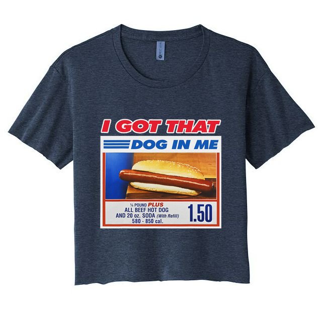 I Got That Dog In Me Funny Hotdog Meme Crop Top