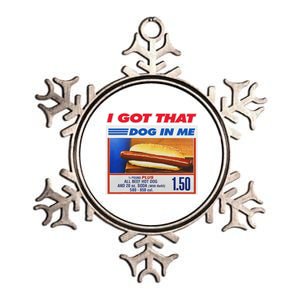 I Got That Dog In Me Funny Hotdog Meme Metallic Star Ornament