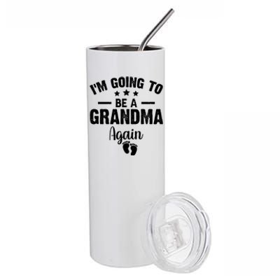 Im Going To Be A Grandma Again Promoted To Grandma Again Gift Stainless Steel Tumbler