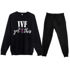 Ive Got This Ive Got This Ivf Pun Infertility Awareness Gift Premium Crewneck Sweatsuit Set