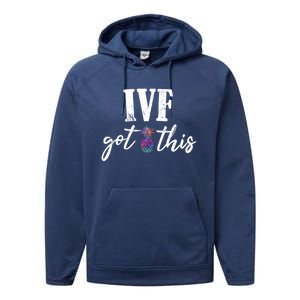 Ive Got This Ive Got This Ivf Pun Infertility Awareness Gift Performance Fleece Hoodie