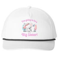 I Going To Be A Big Sister Elephant Daughter Announcement Snapback Five-Panel Rope Hat