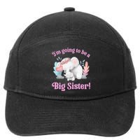 I Going To Be A Big Sister Elephant Daughter Announcement 7-Panel Snapback Hat