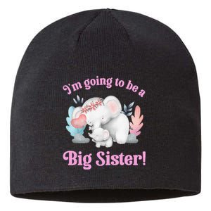 I Going To Be A Big Sister Elephant Daughter Announcement Sustainable Beanie