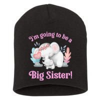 I Going To Be A Big Sister Elephant Daughter Announcement Short Acrylic Beanie