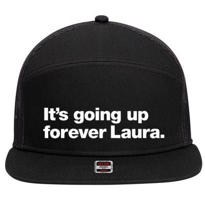 ItS Going Up Forever Laura Bitcoin Saylor 7 Panel Mesh Trucker Snapback Hat