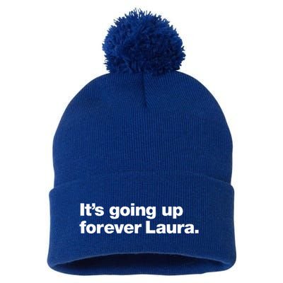 ItS Going Up Forever Laura Bitcoin Saylor Pom Pom 12in Knit Beanie