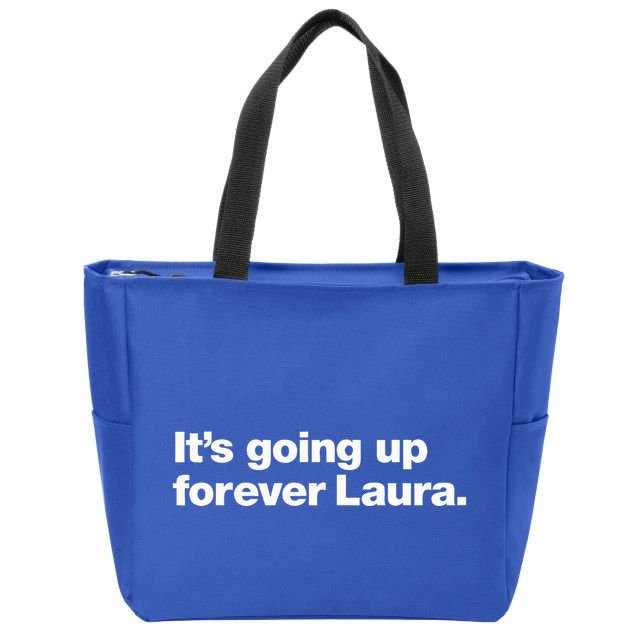ItS Going Up Forever Laura Bitcoin Saylor Zip Tote Bag
