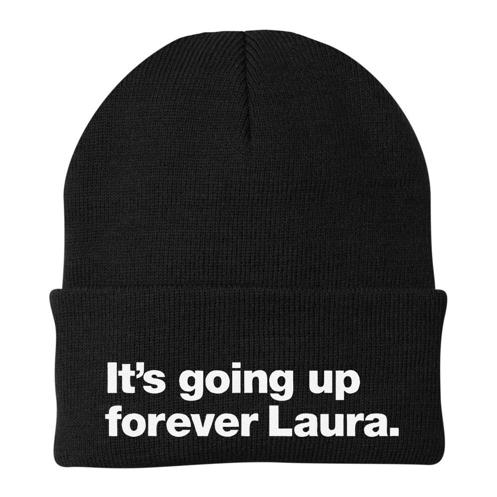 ItS Going Up Forever Laura Bitcoin Saylor Quote Design Beanie