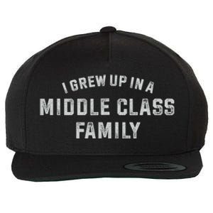 I Grew Up In A Middle Class Family Wool Snapback Cap