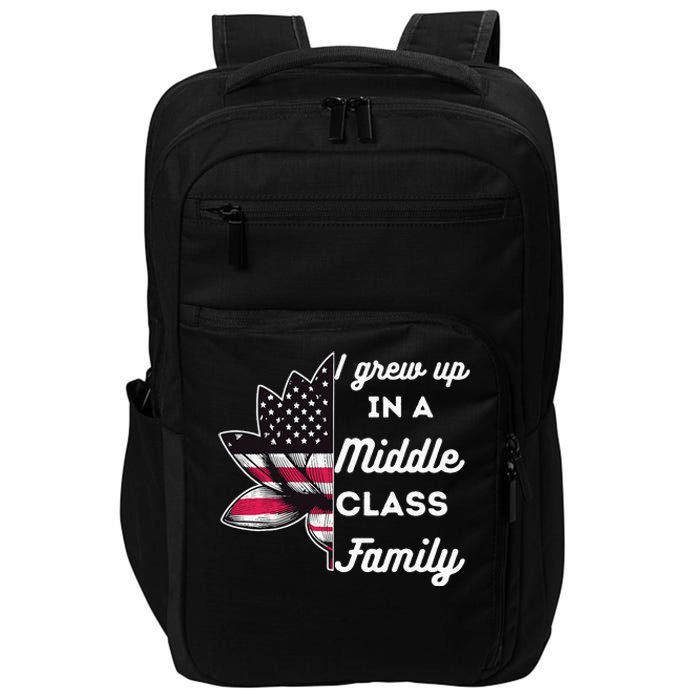 I Grew Up In A Middle Classe Family Proud Kamala Harris Impact Tech Backpack