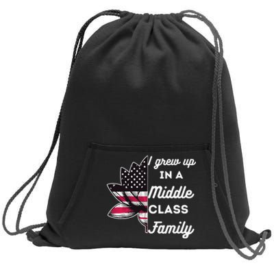 I Grew Up In A Middle Classe Family Proud Kamala Harris Sweatshirt Cinch Pack Bag