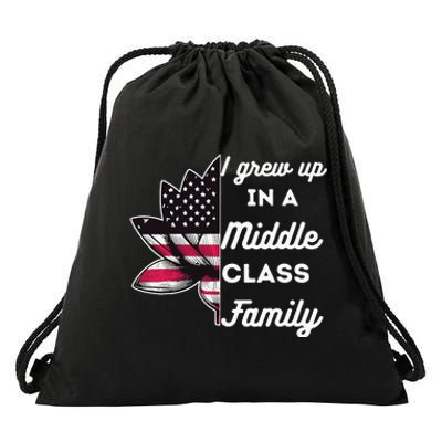 I Grew Up In A Middle Classe Family Proud Kamala Harris Drawstring Bag