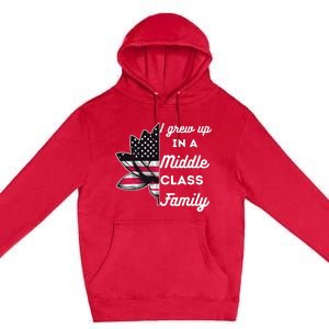 I Grew Up In A Middle Classe Family Proud Kamala Harris Premium Pullover Hoodie