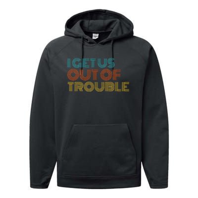 I Get Us Into Out Of Trouble Set Matching Couples Performance Fleece Hoodie