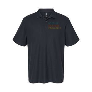 I Get Us Into Out Of Trouble Set Matching Couples Softstyle Adult Sport Polo