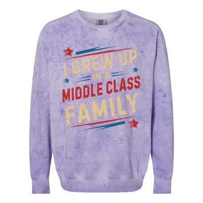 I Grew Up In A Middle Class Family Kamala Harris Answers All Colorblast Crewneck Sweatshirt