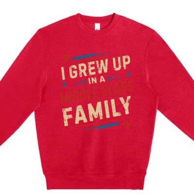 I Grew Up In A Middle Class Family Kamala Harris Answers All Premium Crewneck Sweatshirt