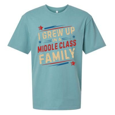 I Grew Up In A Middle Class Family Kamala Harris Answers All Sueded Cloud Jersey T-Shirt