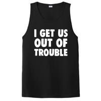 I Get Us Into Out Of Trouble Set Matching Couples Funny PosiCharge Competitor Tank