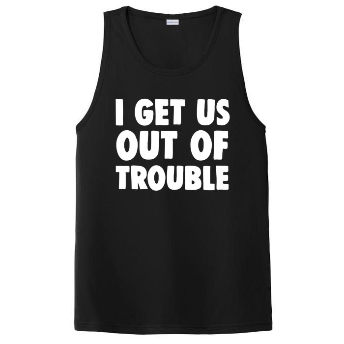 I Get Us Into Out Of Trouble Set Matching Couples Funny PosiCharge Competitor Tank