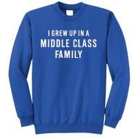 I Grew Up In A Middle Class Family Sweatshirt