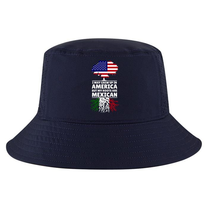 I Grew Up In America But My Roots Are Mexican Cool Comfort Performance Bucket Hat