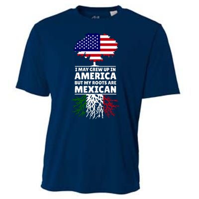 I Grew Up In America But My Roots Are Mexican Cooling Performance Crew T-Shirt