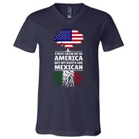 I Grew Up In America But My Roots Are Mexican V-Neck T-Shirt