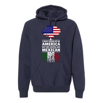 I Grew Up In America But My Roots Are Mexican Premium Hoodie