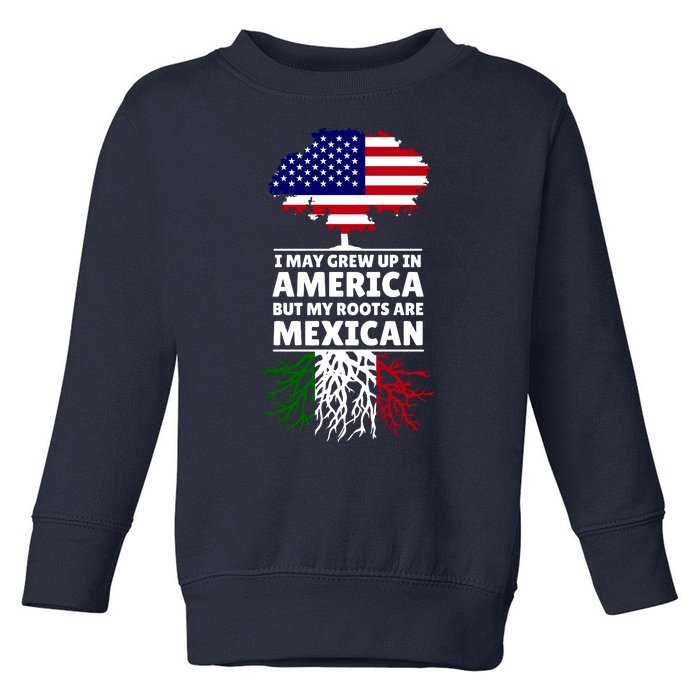 I Grew Up In America But My Roots Are Mexican Toddler Sweatshirt