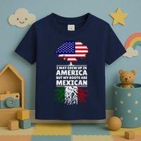 I Grew Up In America But My Roots Are Mexican Toddler T-Shirt