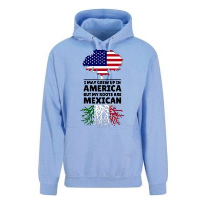 I Grew Up In America But My Roots Are Mexican Unisex Surf Hoodie