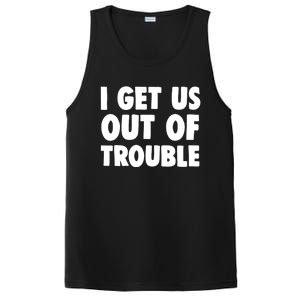 I Get Us Into Out of Trouble set Matching Couples Funny PosiCharge Competitor Tank