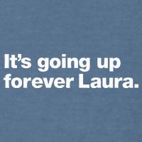 ItS Going Up Forever Laura Bitcoin Saylor Quote Design Garment-Dyed Sweatshirt
