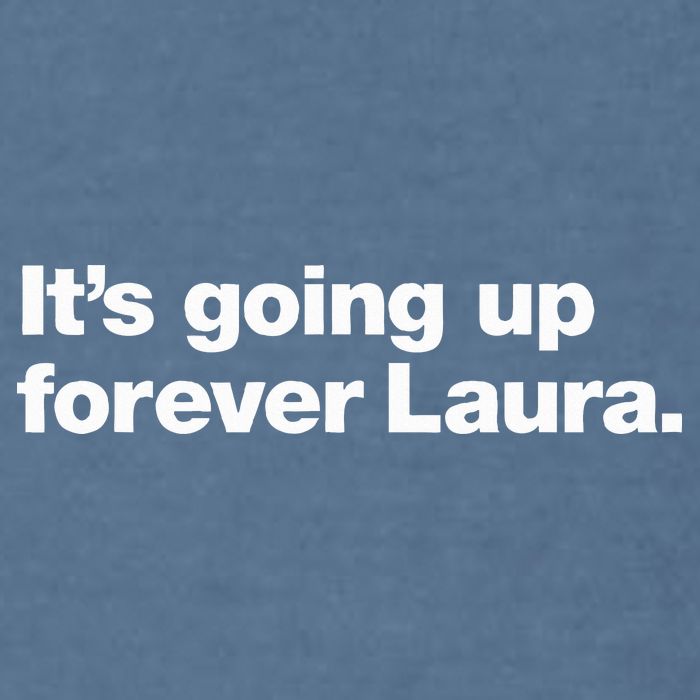 ItS Going Up Forever Laura Bitcoin Saylor Quote Design Garment-Dyed Sweatshirt