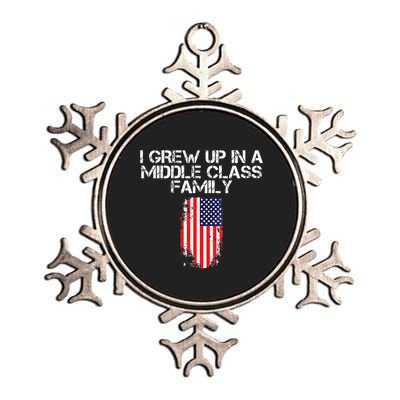 I Grew Up In A Middle Class Family Metallic Star Ornament