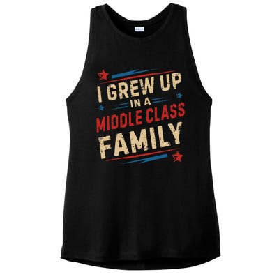 I Grew Up In A Middle Class Family Kamala Harris Answers All Ladies PosiCharge Tri-Blend Wicking Tank