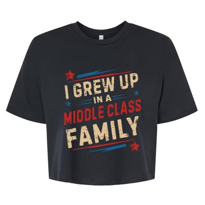 I Grew Up In A Middle Class Family Kamala Harris Answers All Bella+Canvas Jersey Crop Tee