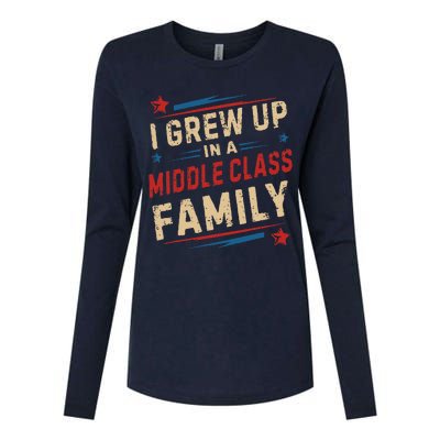 I Grew Up In A Middle Class Family Kamala Harris Answers All Womens Cotton Relaxed Long Sleeve T-Shirt