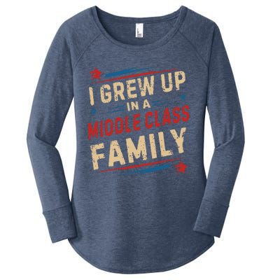 I Grew Up In A Middle Class Family Kamala Harris Answers All Women's Perfect Tri Tunic Long Sleeve Shirt