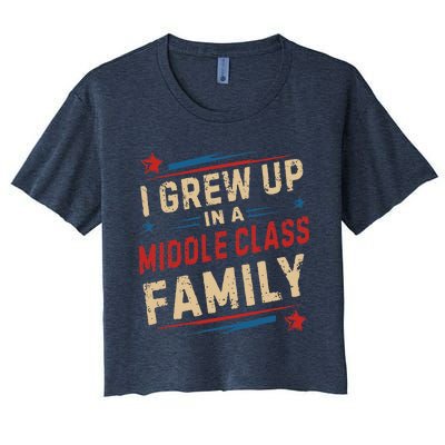 I Grew Up In A Middle Class Family Kamala Harris Answers All Women's Crop Top Tee