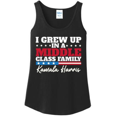 I Grew Up In A Middle Class Family Flag American Kamala Ladies Essential Tank