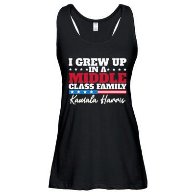 I Grew Up In A Middle Class Family Flag American Kamala Ladies Essential Flowy Tank