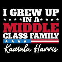 I Grew Up In A Middle Class Family Flag American Kamala Flatbill Hat