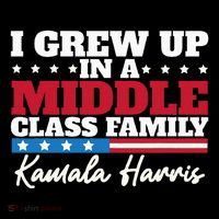I Grew Up In A Middle Class Family Flag American Kamala Short Acrylic Beanie