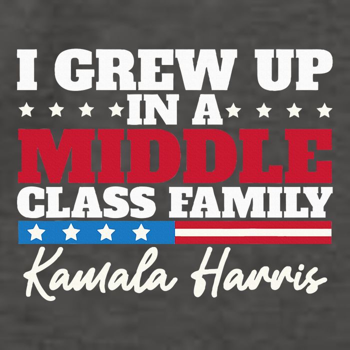 I Grew Up In A Middle Class Family Flag American Kamala Vector Backpack